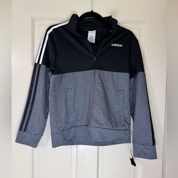 Adidas Youth Boys Quarter Zip Pullover Sweatshirt Sz M 10/12 NWT - Picture 1 of 4